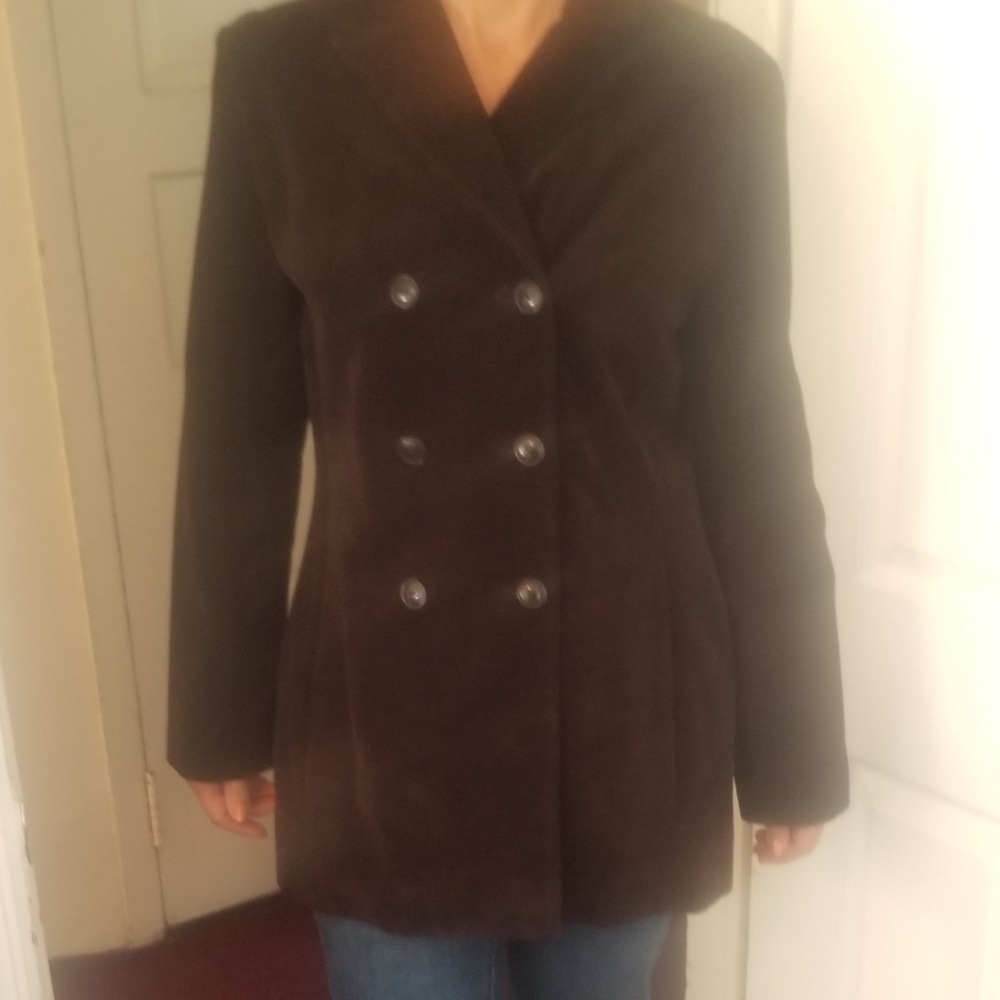 Kenneth Cole Dark Brown Suede Blazer